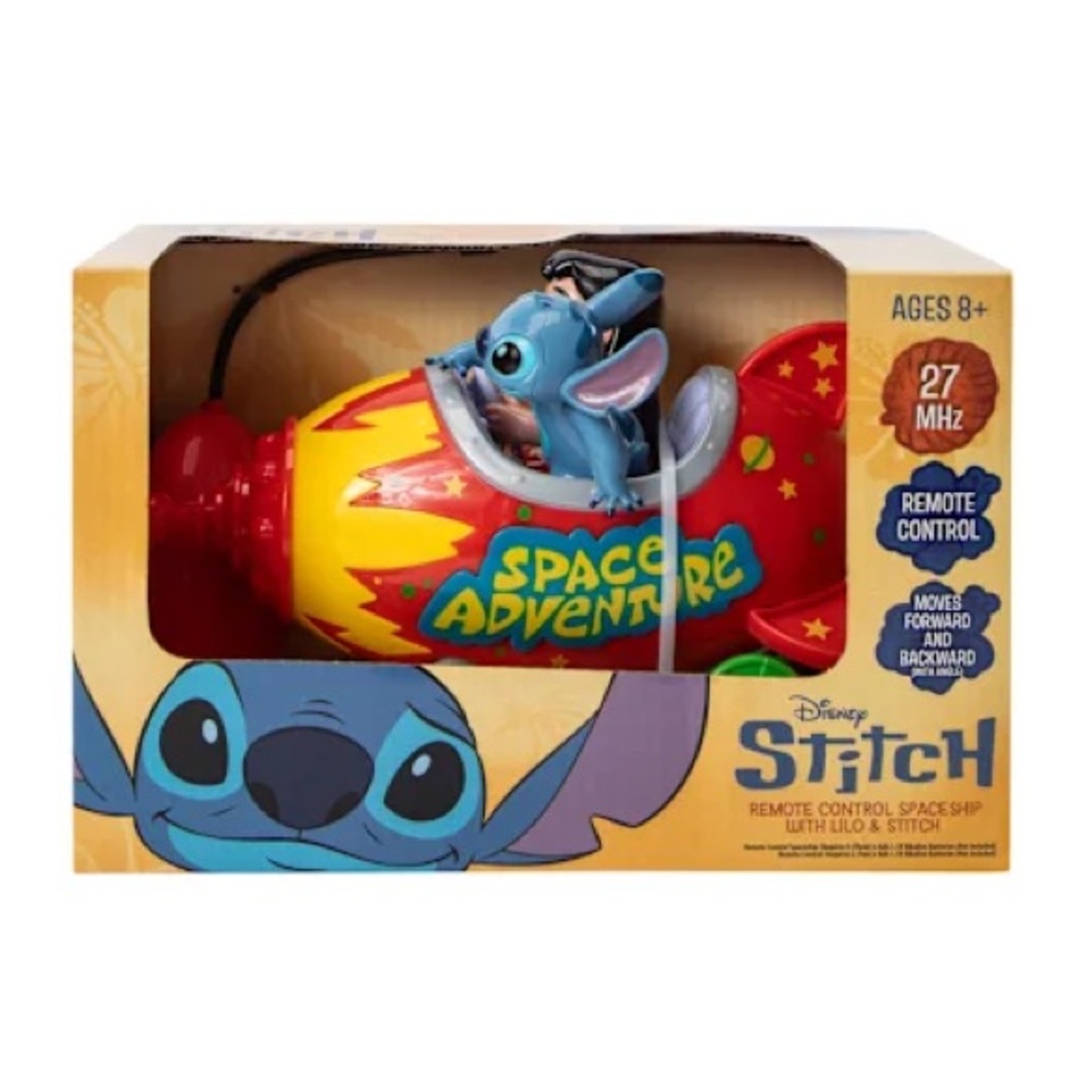 Disney Stitch Space Adventure Rocket RC Spaceship - Red and Yellow